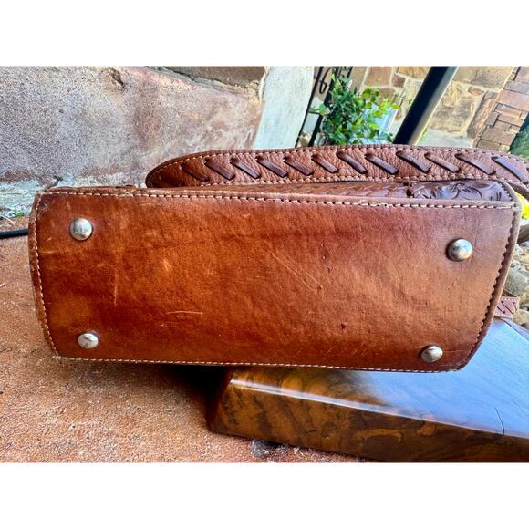 American West Tooled Leather Western Purse – 10x8.5 – Great Condition 👜🤠 - Picture 11 of 11